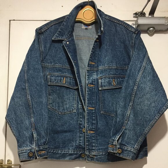 VINTAGE SENSITIVE BLUE DENIM JACKETS SIZE L - Picture 5 of 8